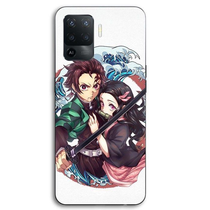Coque Pour Oppo A94 Demon Slayer Tanjiro Nezuko brother manga anime Maniacase