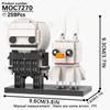 MOOXI Cartoon Anime Charakter Ziegelkopf Modelle MOC Steine DIY Zusammengebaute Bausteine Lernspielzeug Kinder Erwachsene Geschenke