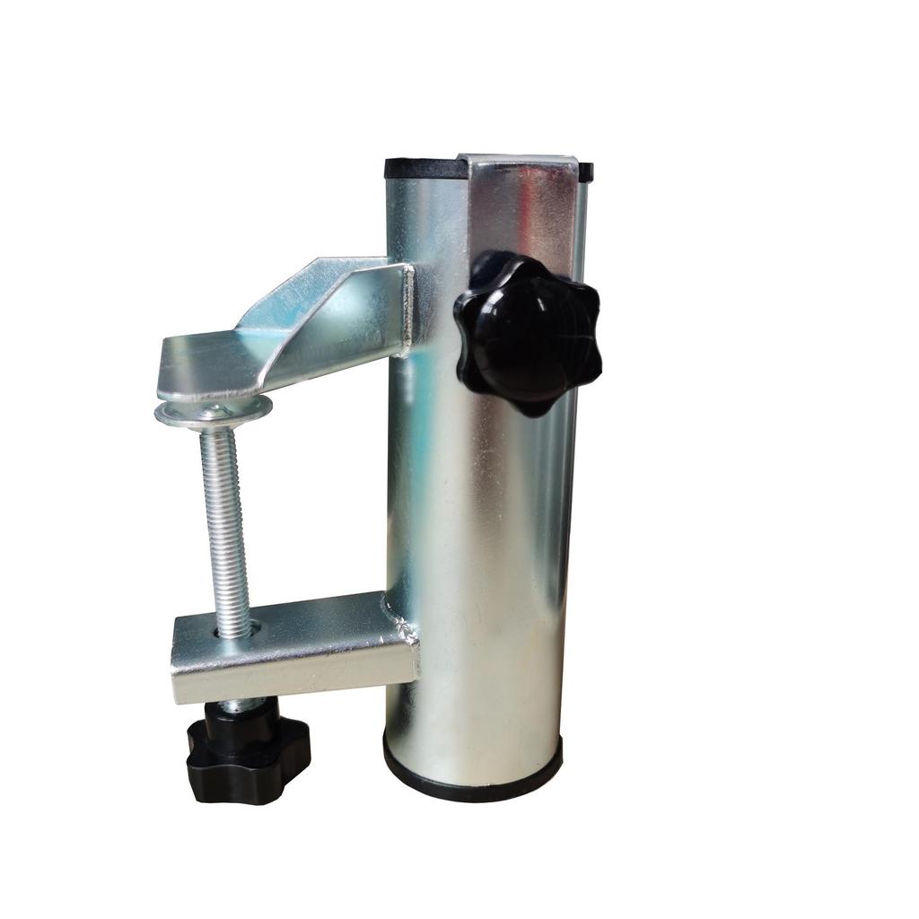 Outdoor Umbrella Clip Base for Balcony, Table, Bench, and Beach – Fits Round Steel Pipes