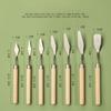 7Pcs Stainless Steel Ceramics Spatula Polymer Clay Scraper Pottery Modeling Tools Art Oil Painting Knives Cake Spatula Kit