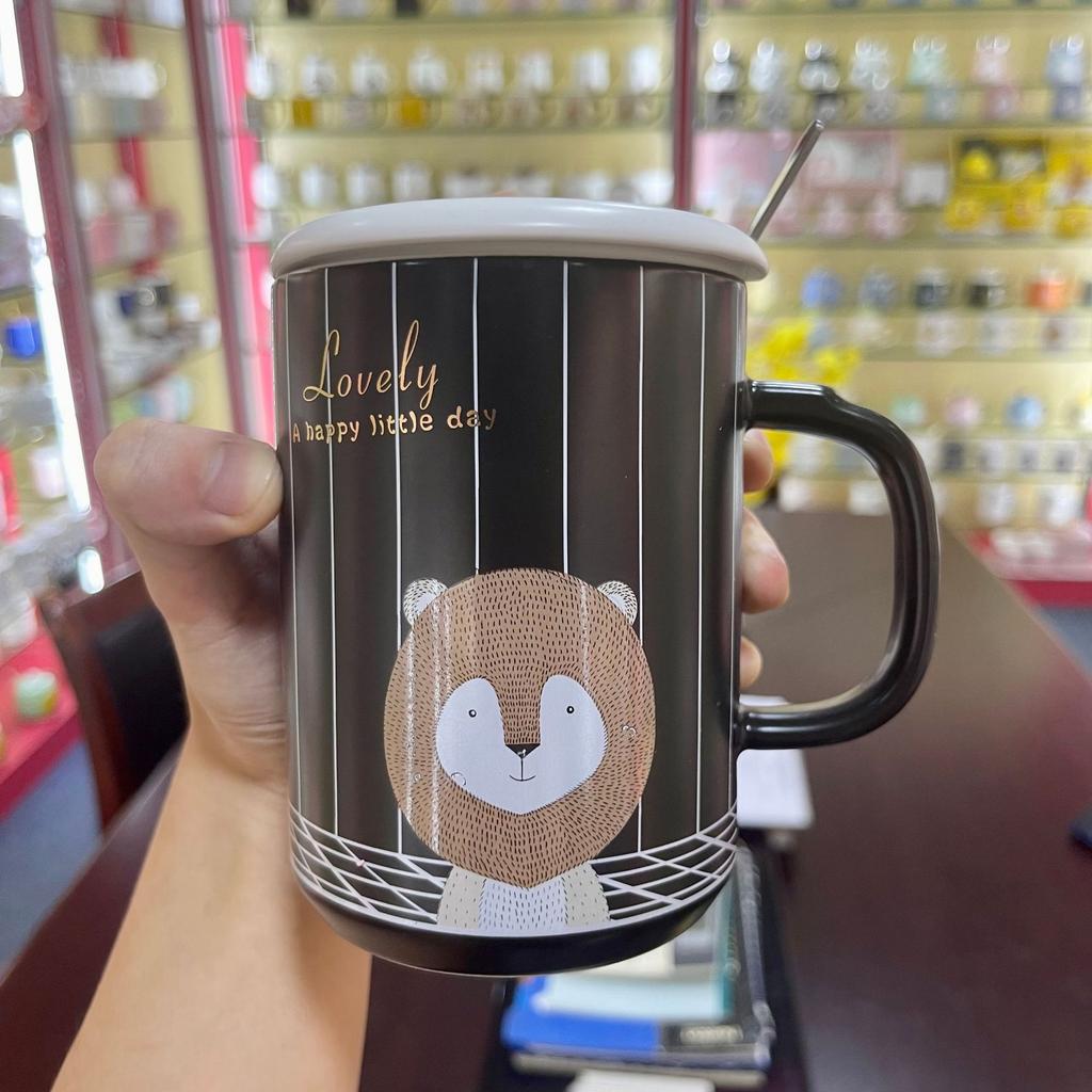 Creative Nordic Style Animal Mug for Girls and Couples Ceramic Office Water Cup High Looking Coffee Cup Milk Cup