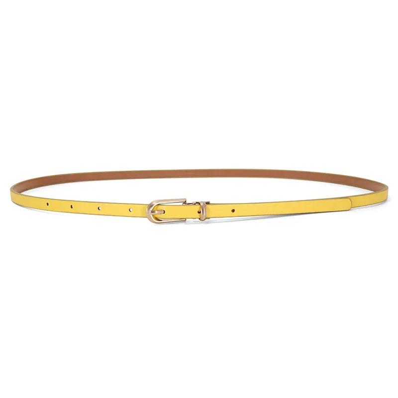 New Arrival Decorative Belt for Dresses and Sweaters Skinny PU Leather Belts for Women with Various Colors