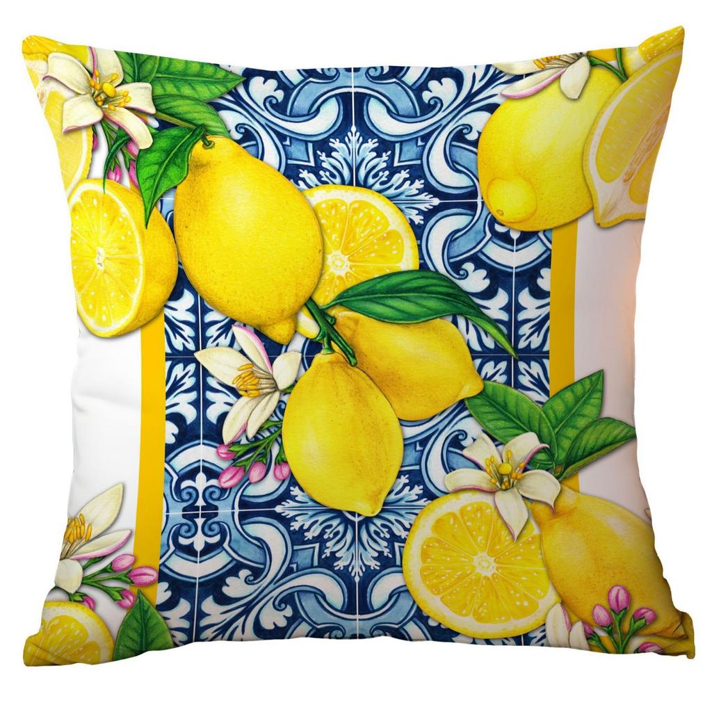 Geometric Summer Lemon Pillow Case Home Sofa Cushion Pillow Case