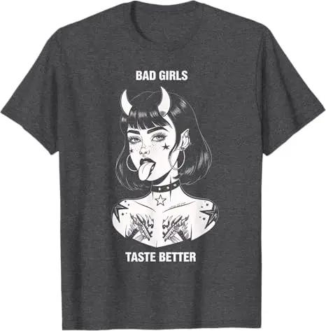 2025 new model Bad Taste Better Tattoo Devil Halloween Unisex Women T-Shirt Best Gift for BadLovers Awesome Saying Tee Graphic Outf