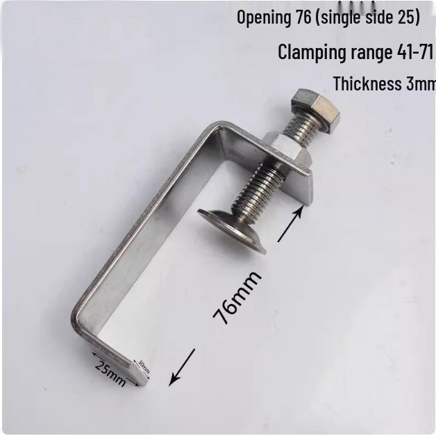 C304 Tiger Claw U-Shaped Stainless Steel Pipe Clamp