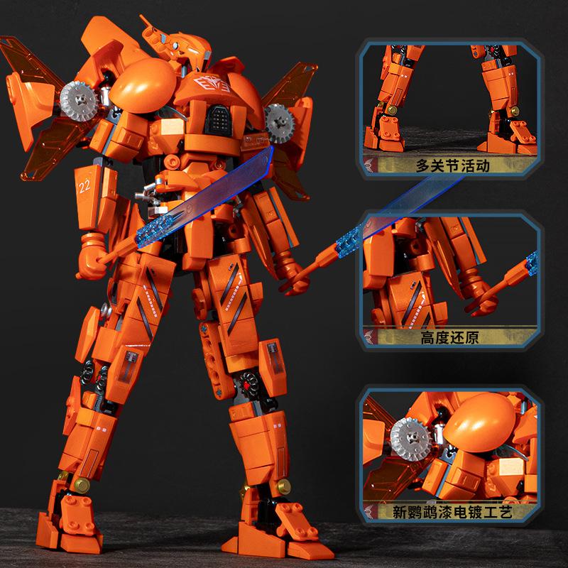 KBOX Pacific Rim Hunter Robot blocchi da costruzione Mecha Guerriero Giocattoli da assemblare Autorizzazione ufficiale del film Plastica ABS regalo per bambini