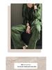 2025 Women's Lyocell-Cotton Pajama Set: Round Neck, Long Sleeve, Thin Pants, Simple Print