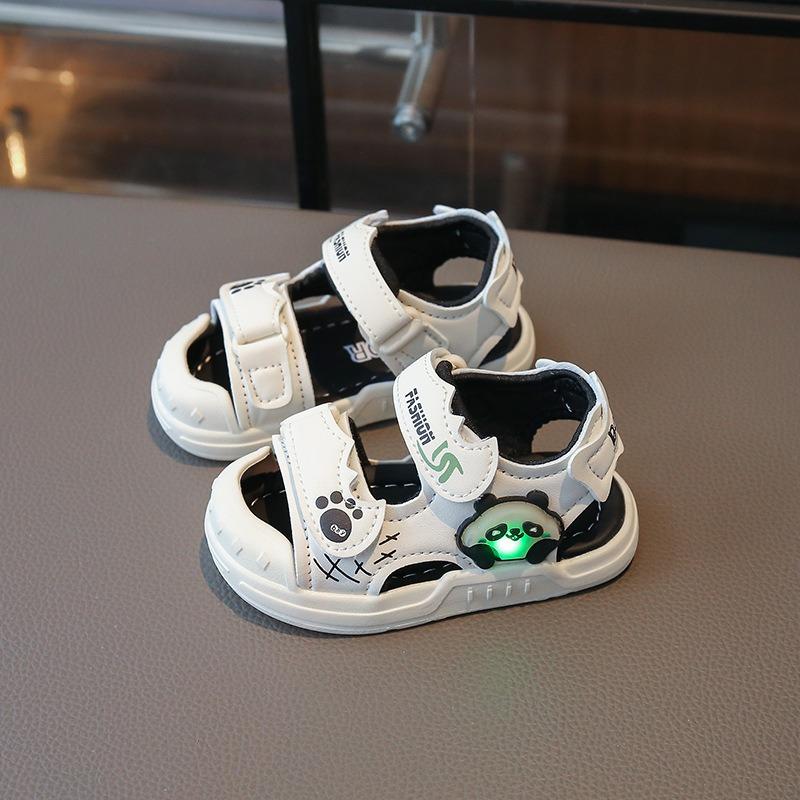 New Summer Luminous Closed-toe Sandals, Waterproof Soft Sole Toddler Walking Shoes