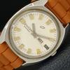 USED ENICAR AUTOMATIC SWISS 167 MENS DAY&DATE WHITE DIAL WATCH A431430-2 R107-a431430