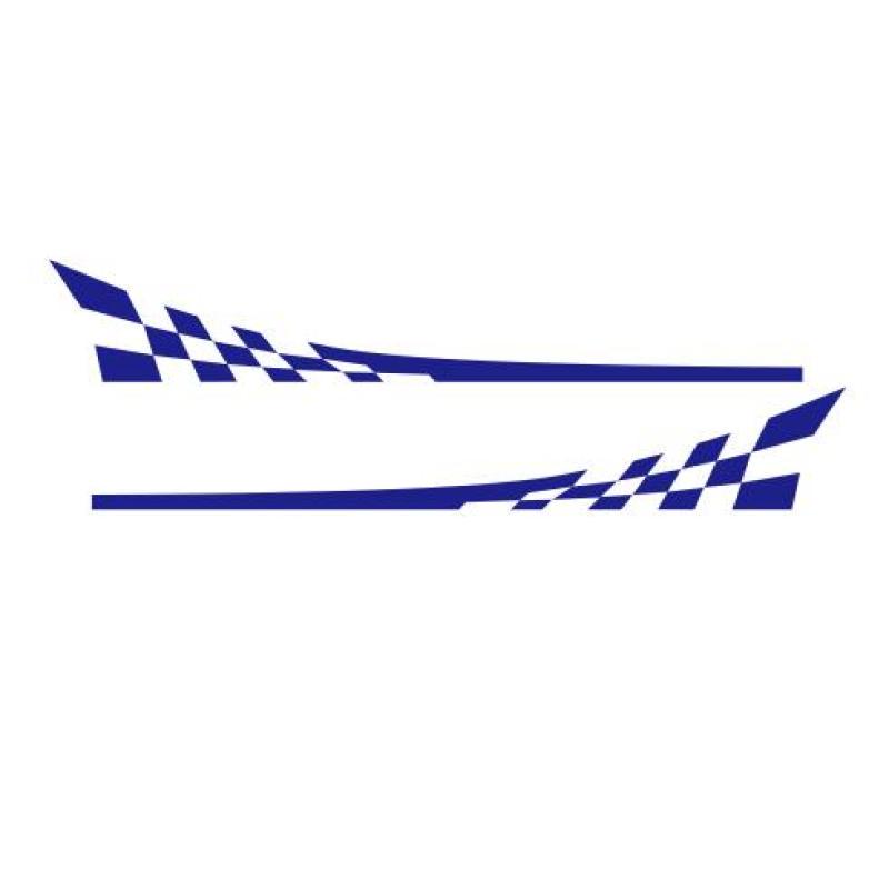 Racing Flag Vinyl Decal Car Styling Door Side Skirt Stripes Auto Body Decor Sticker