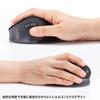 Sanwa Supply Silent Wireless Ergonomic Mouse (2.4GHz Wireless, 58mm Height) MA-EWBS528LBK