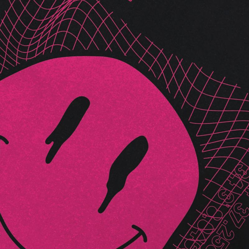 Tricou Streetwear cu Grafică Față Zâmbitoare Bumbac Unisex Topuri Tricouri Vară Mâneci Scurte