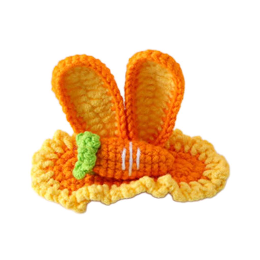 Trendy Women Hairpin Carrot Rabbit Ear Hairclip Colorful Crocheted Hair Clip Jewelry for Daily Wear Girls Accessories
