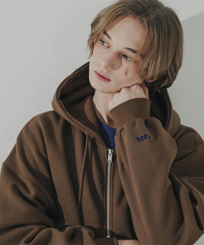 Wv Project Kani Hoodie Zip-Up Brown Mjhd7627