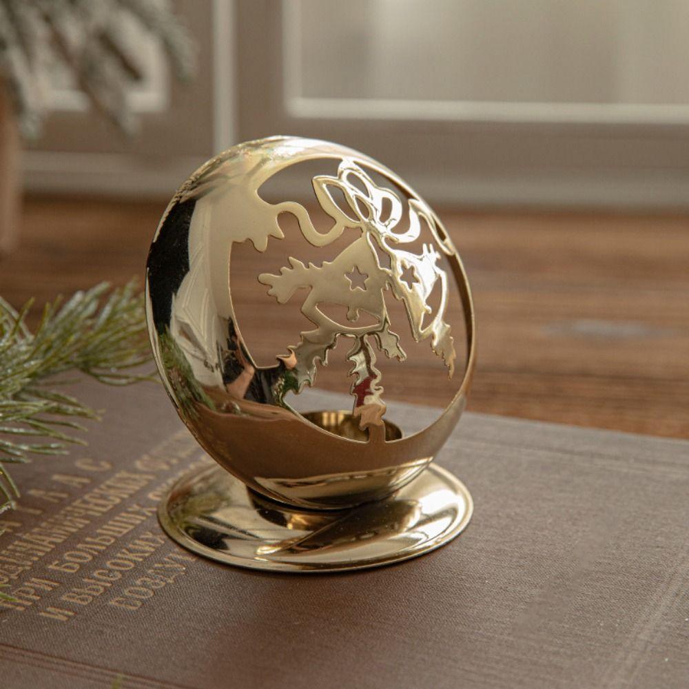 Deer Bell Christmas Candle Holder Christmas Tree Candlestick Table Ornament  Wedding Party