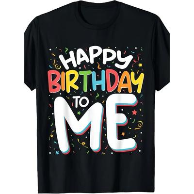 Taglie europee [Regalo Perfetto per i Compleanni] Buon Compleanno a Me Divertente Festa di Compleanno Uomo Donna Maglietta - Maglietta Casual Comoda e Traspirante