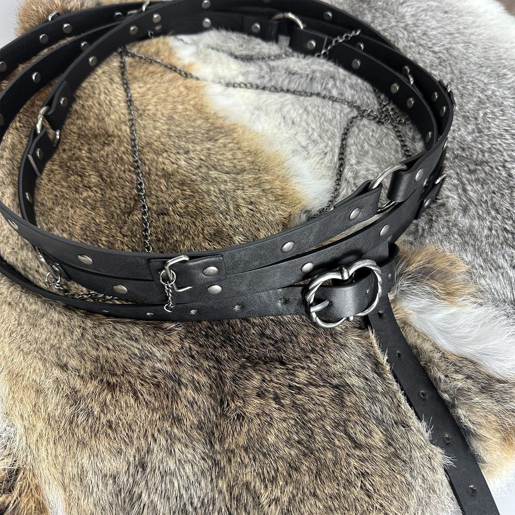 Waist chain men's and women's fashion versatile belt belt decorative denim cool handsome cosplay suit metal chain student