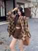 Women's Plaid Grid Long Sleeve Cardigan - Thin, Retro, Loose Fit for Spring/Summer