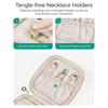 Modern PU Jewelry Box Storage Space Lid Stylish Jewelry Organizers Leather Texture for Home Decors and Daily Use