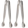 2Pcs Ice Tongs Mini Stainless Steel Serving Tongs Food Clamp Coffee Sugar Cube Tongs Tea Bag Clip Kitchen Gadgets Accessories