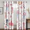 Modern Personal Pink Girl Shopping Pattern Thick Shade Window Curtains Living Room Bedroom High Shading Curtain Various Styles