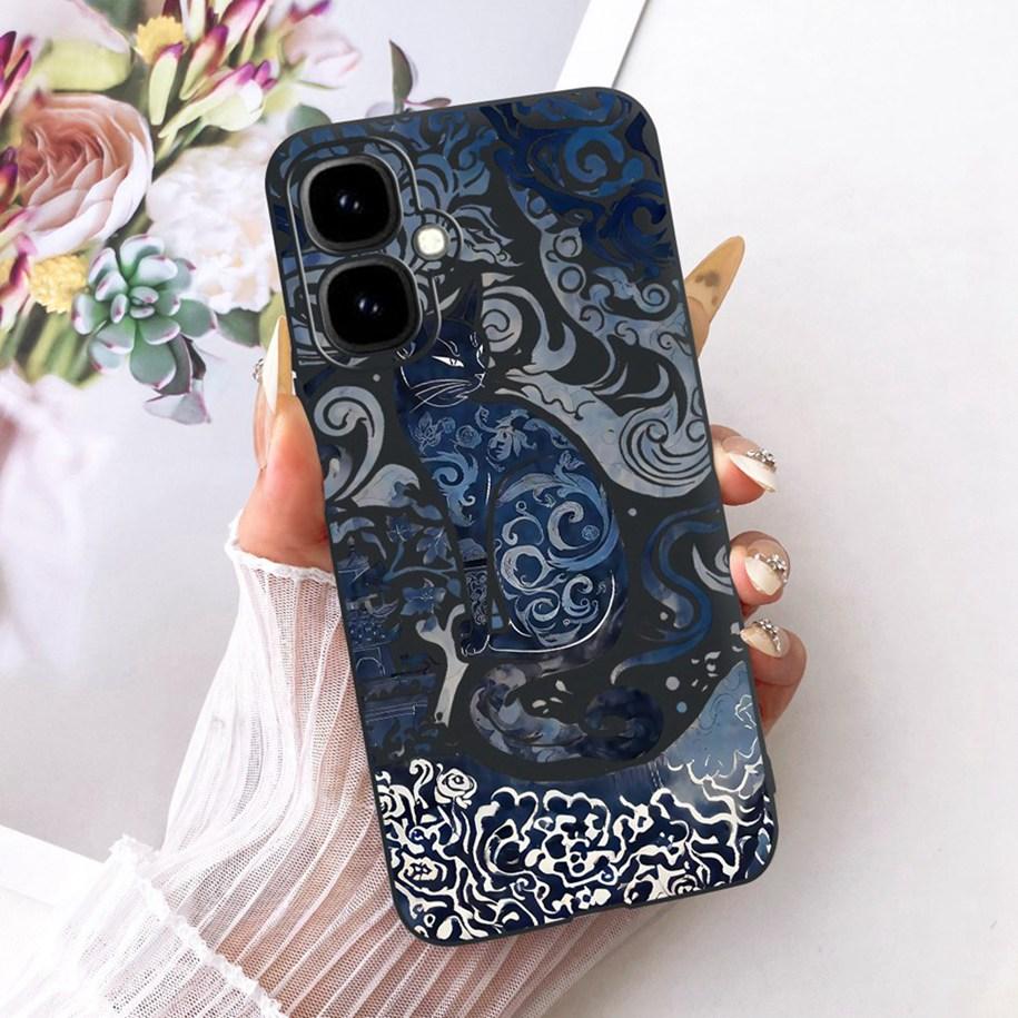 For Infinix Smart 10 2025 Case Popular Flower Bowknot Fundas Soft Black Silicone Cover For Infinix Smart10 X6725 Pop 10 4G Shell
