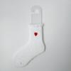 Autumn and Winter Thickened Coral Fleece Socks Women's Middle Tube Gold Love Warm Versatile Fleece Socks Home Sleep Floor Socks