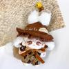 Wizard Plush Clothes [Hat, Tail, Overalls, and Collar Set] for 10cm, Brown, Plush Clothes, Kigurumi Accessories, Otaku Activities, Doll, Mascot,