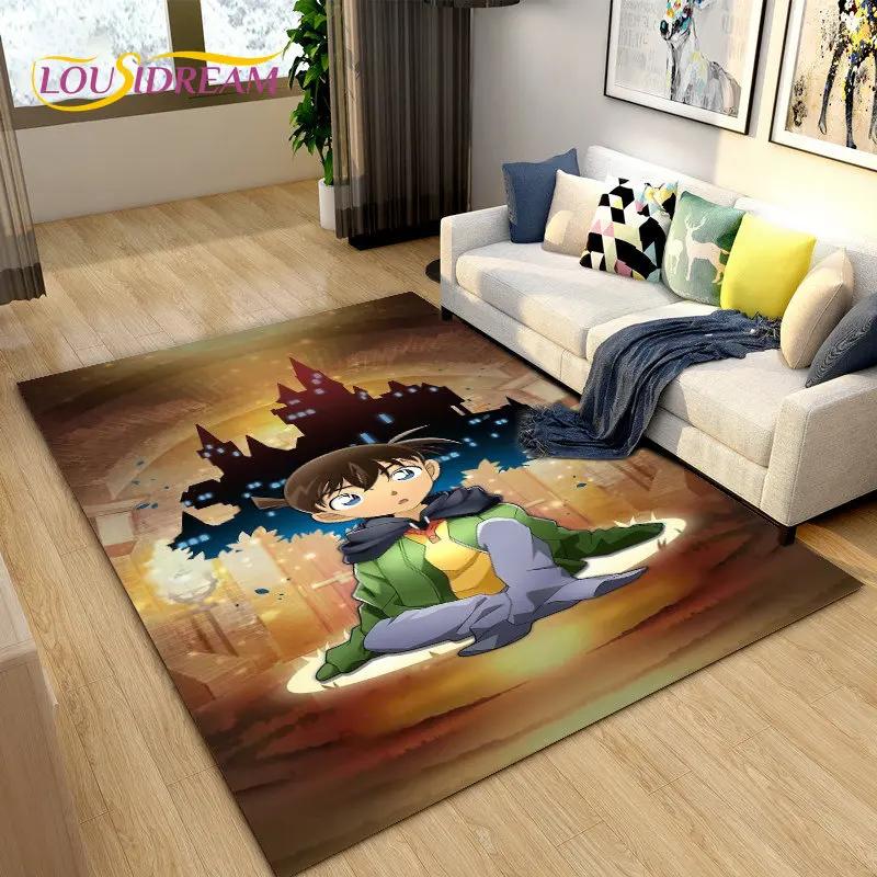 Detective Conan Cartoon Anime Area Rug,Carpet Rug for Living Room Bedroom Sofa Doormat Decoration, Kids Play Non-slip Floor Mat