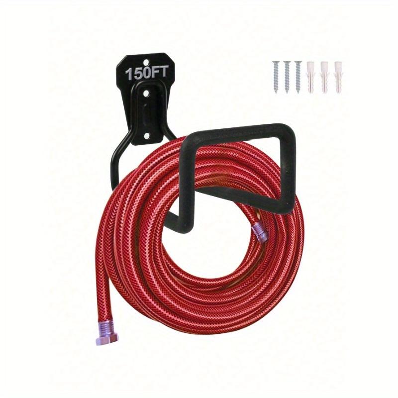 1pc Garden Hose Holder, Hose Reel Heavy Duty Hose Hanger, Wall Mounted Water Hose Holder Outdoor/Indoor Metal Durable Hose Hooks Ideal for Water Hose