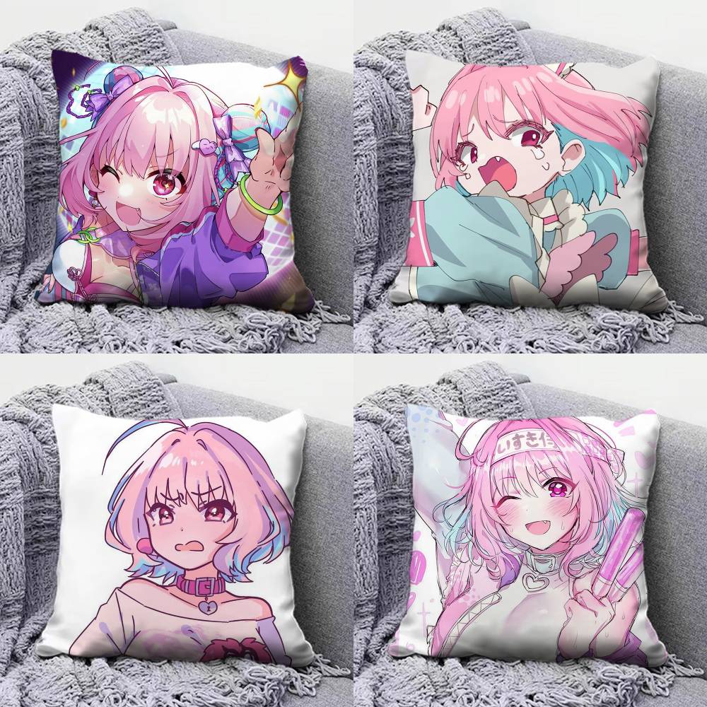 Yumemi Riamu Anime Girl Home Sofa Cushion Covers and Aecorative Custom Pillow Covers