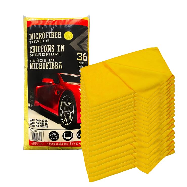 

Costco Microfiber 18 inches Highly for Commercial and Glass Towels, count, Yellow, Polyester, 16.5 Wide, Absorbent, High-Gloss, Cars, Cleaning,