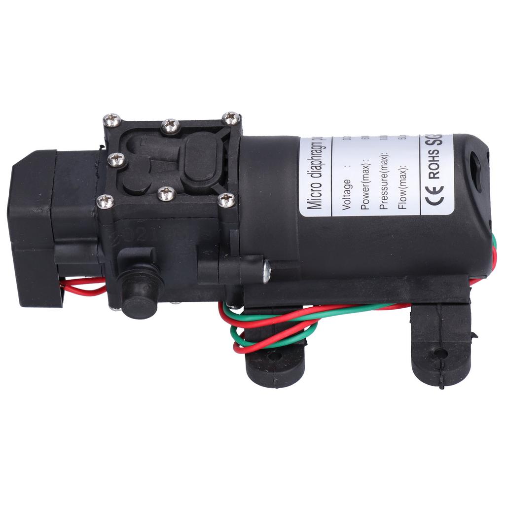 12V Water Pressure Diaphragm Pump 60W Self Priming Booster Sprayer Pump for Garden Irrigation Swimming Pools