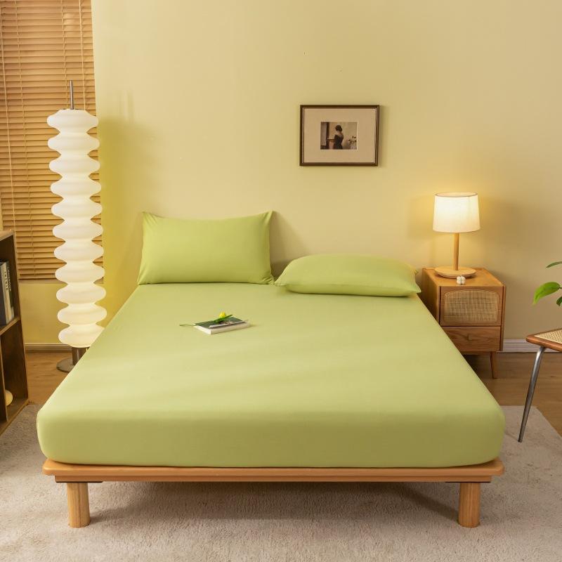 

99% водонепроницаемая простыня, хлопковая простыня с резинками, нескользящие регулируемые наматрасники, защитный чехол для кровати (с наволочкой) 3шт 90x200cm 3PCS