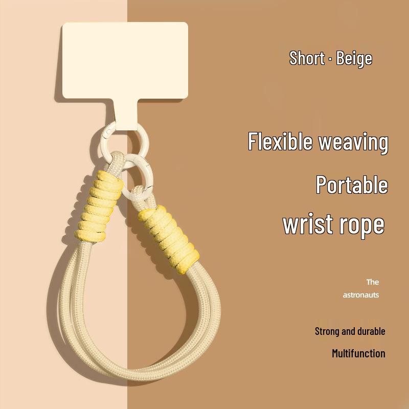Popular Color-Block Phone Lanyard: Multifunctional Anti-Loss Case, Earphone Cover, Toy Bag, Woven Wrist Strap