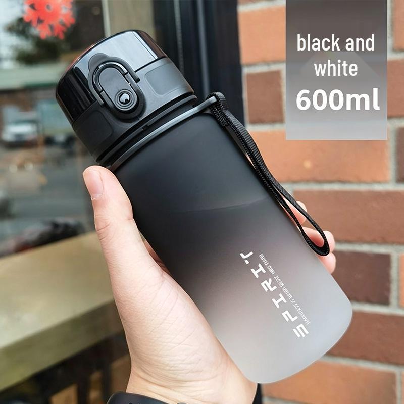 Gradient Frosted Large Capacity Sports Water Bottle Single Cup