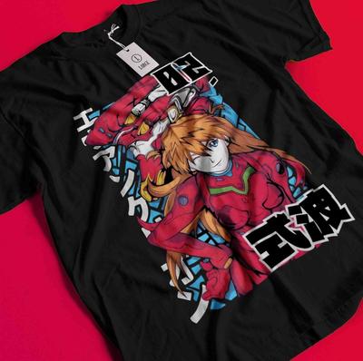 Neon Genesis Evangelion T-shirt Eva Unit 01 Japanese Black Anime Shirt All Size BB789