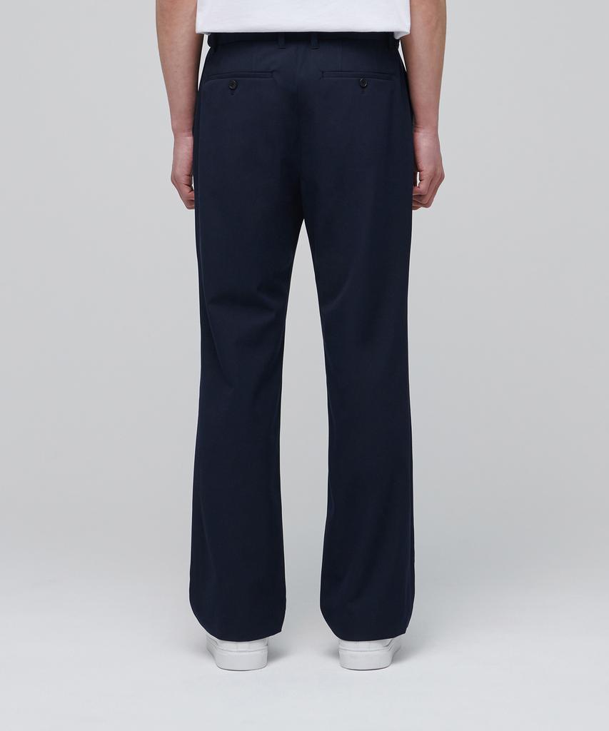 MUSINSA STANDARD Semi Bootcut Hidden Elastic Waist Slacks [Navy]