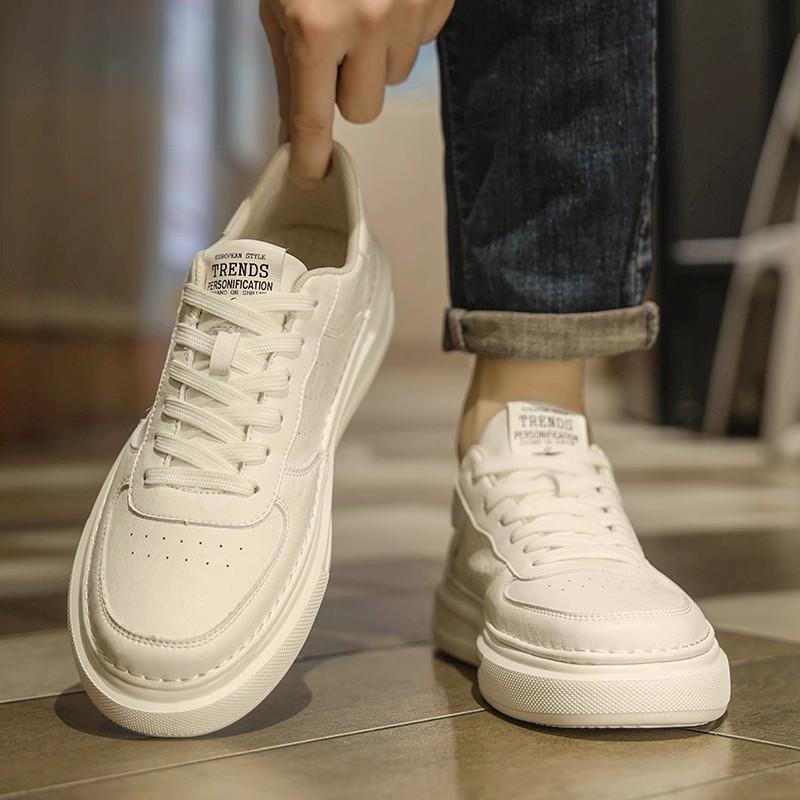 New Autumn Casual Board Shoes Leather Shoes Sports White Shoes