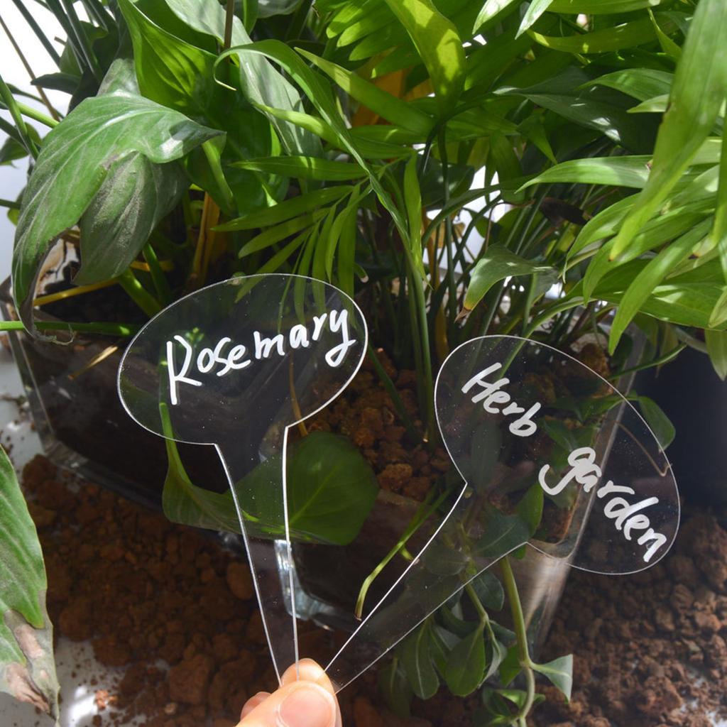 6/12pcs Plant Labels Acrylic Butterfly Garden Markers Waterproof Plant Marking Signs for Flowerpot Gardening Decoration