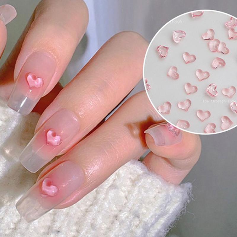 50 Stück Nailart-Dekoration Farbverlauf Liebesherzförmige Nailart-Accessoires