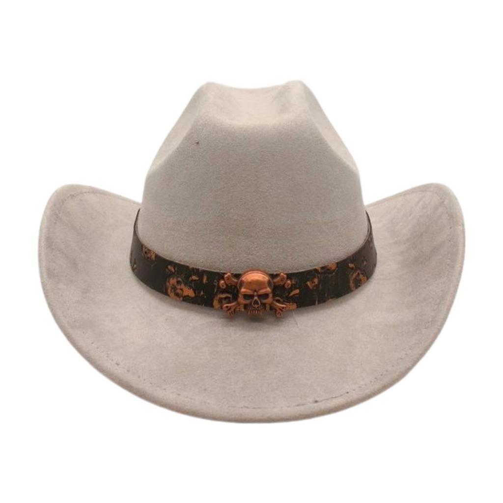 Foreign Trade  Tourism Top Hat Niche Western Cowboy Hat Niche Ethnic Style Skull Stage Dance Performance Hat