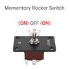 Wasserdichter Auto-Reset Boots-Wippschalter Kippschalter: AUF/AB Momentan 3-Positionen (EIN/AUS/EIN) für 12V/24V Motoren, Marine Kippschalter mit Platte