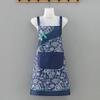 Cheongsam Style Women Flowers Apron Oil-proof Chef Aprons Sleeveless Overalls  Kitchen Use