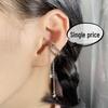 Non-Pierced Double-Layer Tassel Ear Cuff with Long Chain and Trendy Hong Kong Style