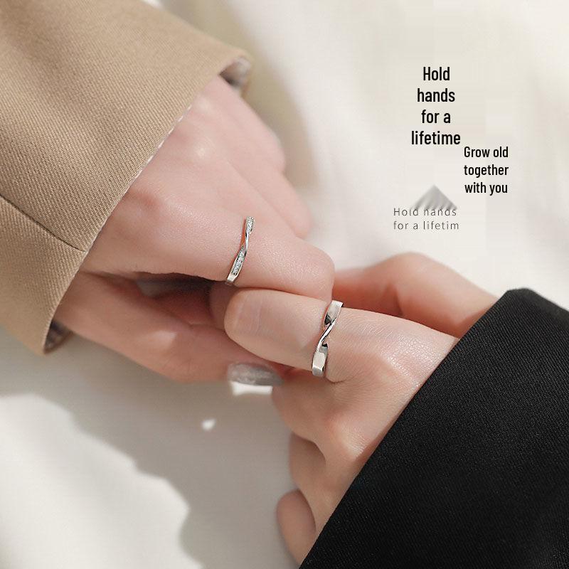 Mobius Strip Unisex Couple Rings - Ideal for Best Friends or Girlfriend. Mobius Ring Male