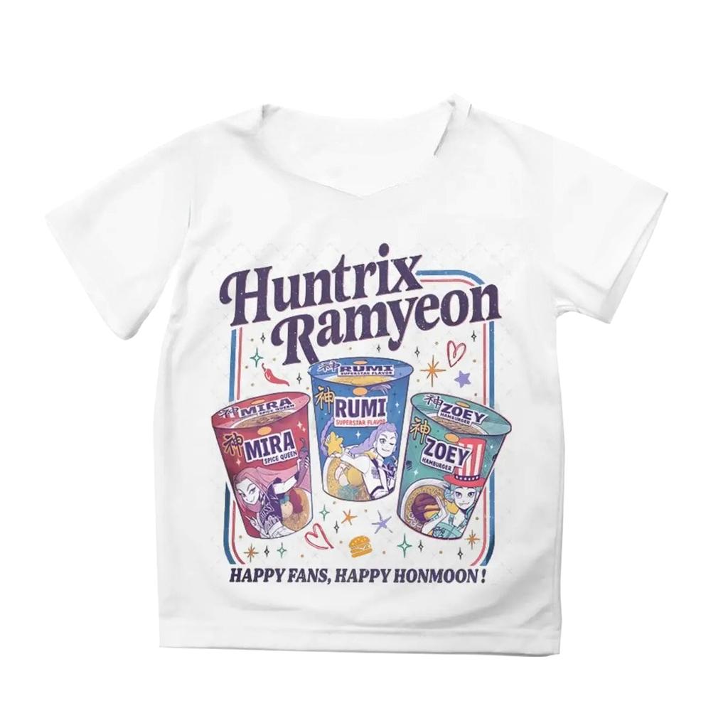 Χαριτωμένα Κινούμενα Σχέδια Kpop Demon Hunters Huntrix T-shirts Καλοκαιρινά Μπλουζάκια Κοντομάνικα με Στρογγυλή Λαιμόκοψη για Αγόρια και Κορίτσια Anime Kpop Demon Hunters T-shirt
