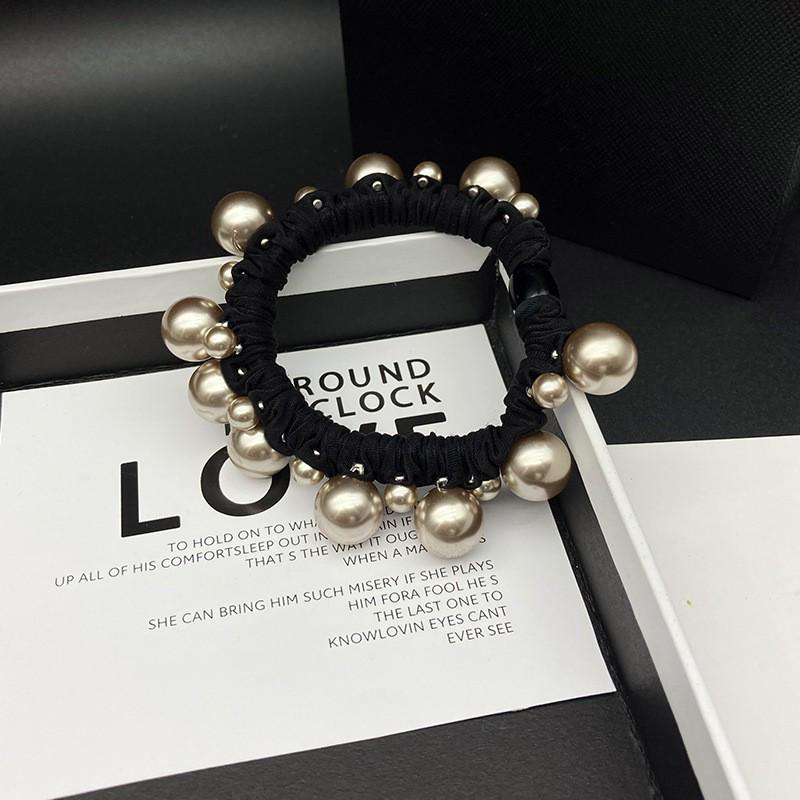 2024 Elegant Faux Pearl Hair Ties - High Elasticity Scrunchies for Women