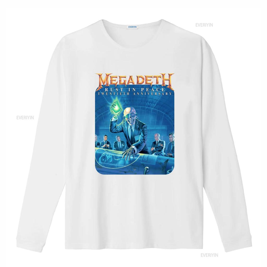 Mega deth Rust In Peace Twentieth Anniversary T Shirt Rock Band Tribute vintage Washed Unisex graphic Versatile streetwear