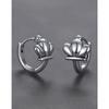 Glossy Crown Earrings Retro and Old Personality Trend Men's and Women's Cold Wind Earrings